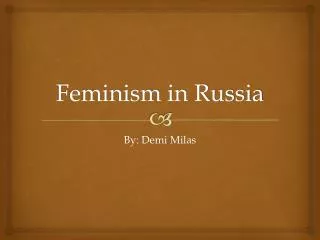feminism in russia