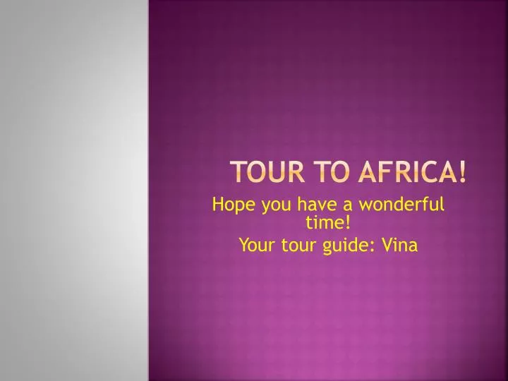 tour to africa
