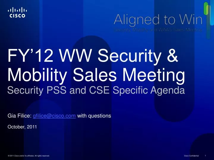 fy 12 ww security mobility sales meeting security pss and cse specific agenda