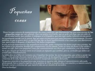 peque as cosas