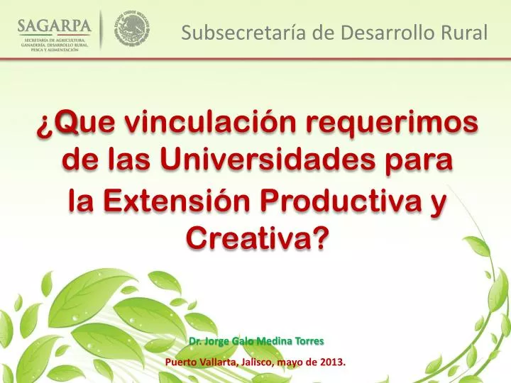 q ue vinculaci n requerimos de las universidades para la extensi n productiva y creativa