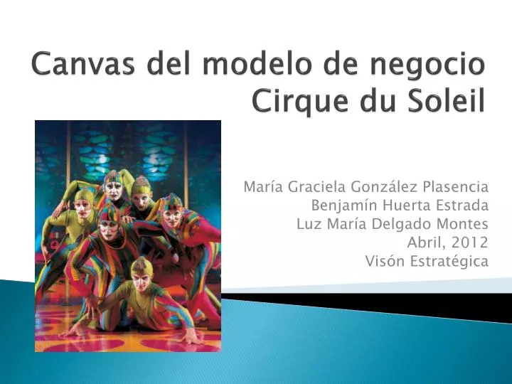 canvas del modelo de negocio cirque du soleil