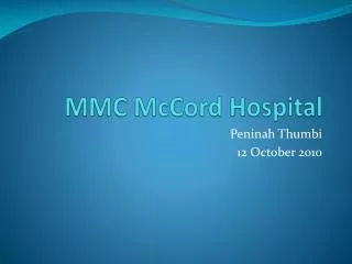 MMC McCord Hospital