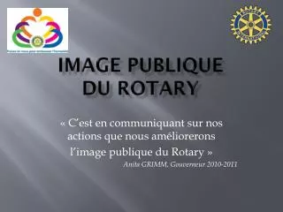 image publique du rotary