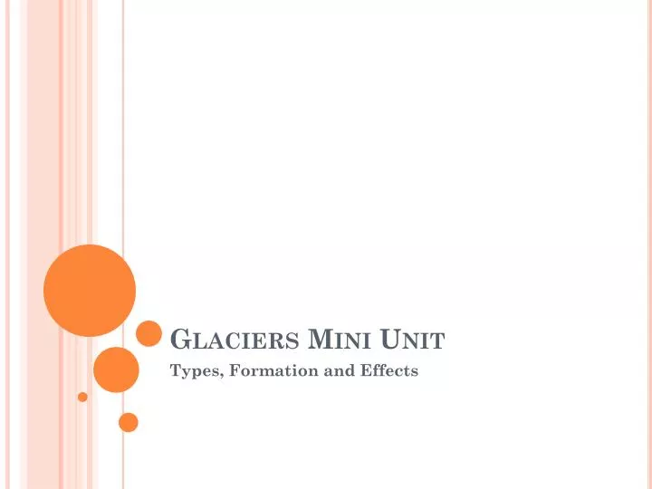 glaciers mini unit