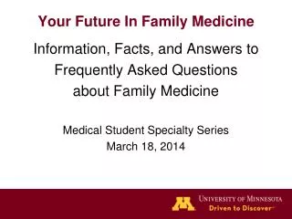 Your Future In Family Medicine