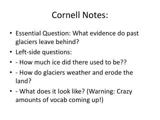Cornell Notes: