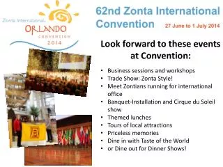 Look forward to these events at Convention: Business sessions and workshops