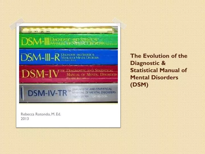 the evolution of the diagnostic statistical manual of mental disorders dsm