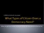 What Types of Citizen Does a Democracy Need?