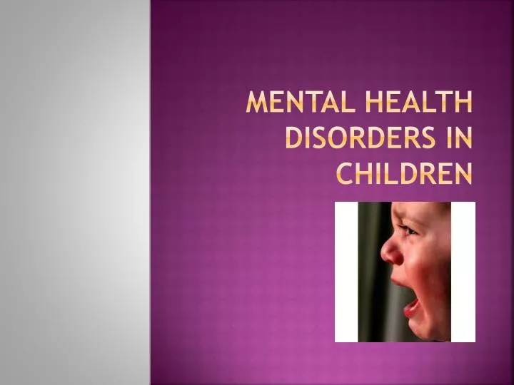 mental health disorders in children