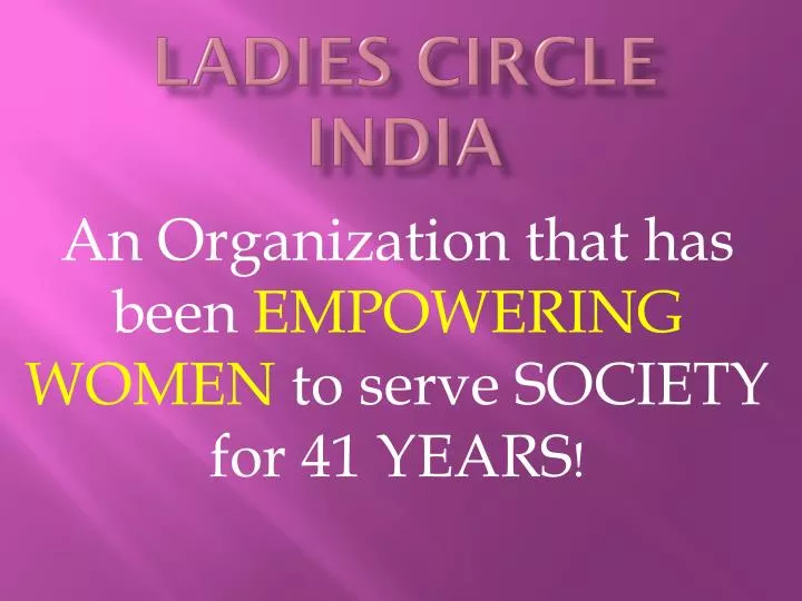 ladies circle india