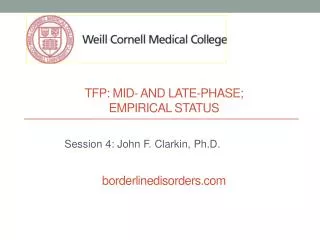 Tfp : Mid- and Late-Phase; empirical status borderlinedisorders.com
