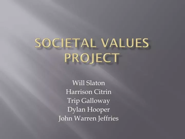societal values project