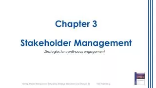 Chapter 3 Stakeholder Management