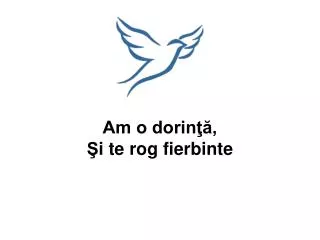 Am o dorinţă, Ş i te rog fierbinte