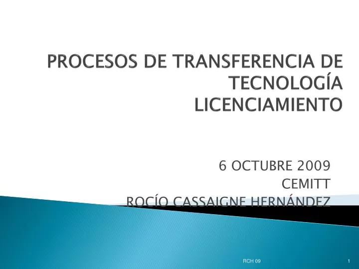 procesos de transferencia de tecnolog a licenciamiento