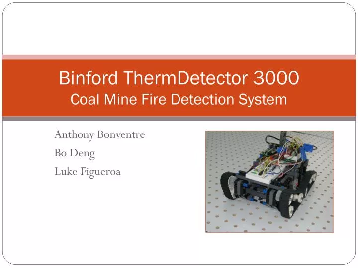 binford thermdetector 3000 coal mine fire detection system