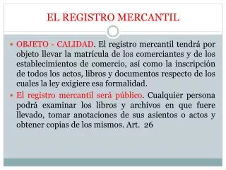 el registro mercantil