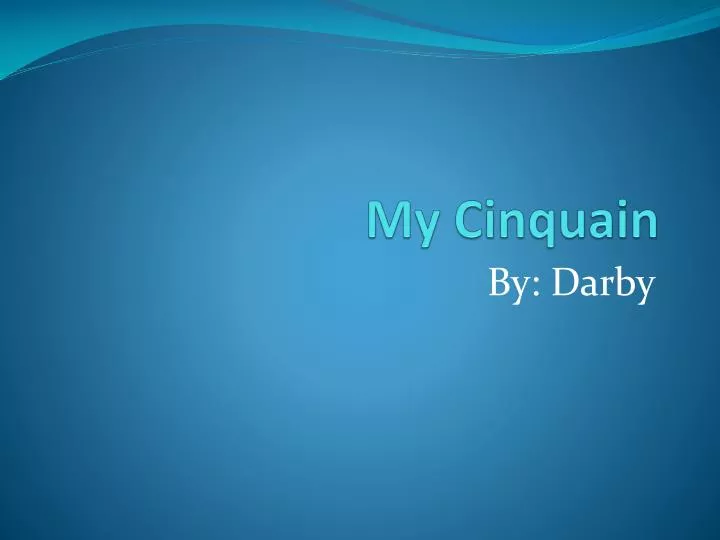 my cinquain