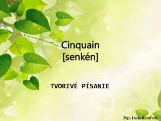 cinquain senk n