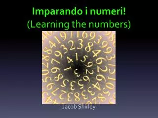 imparando i numeri learning the numbers