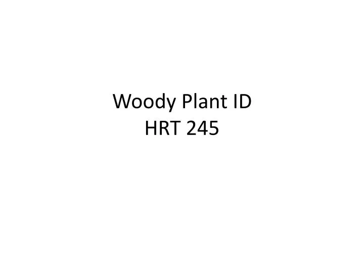 woody plant id hrt 245