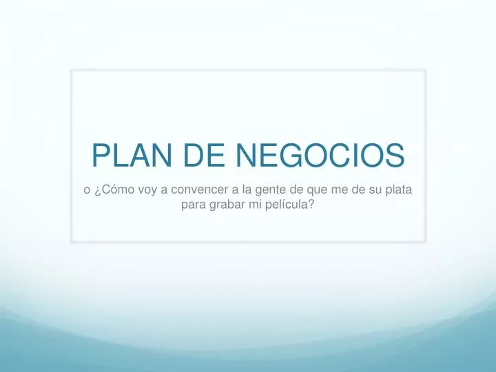 plan de negocios