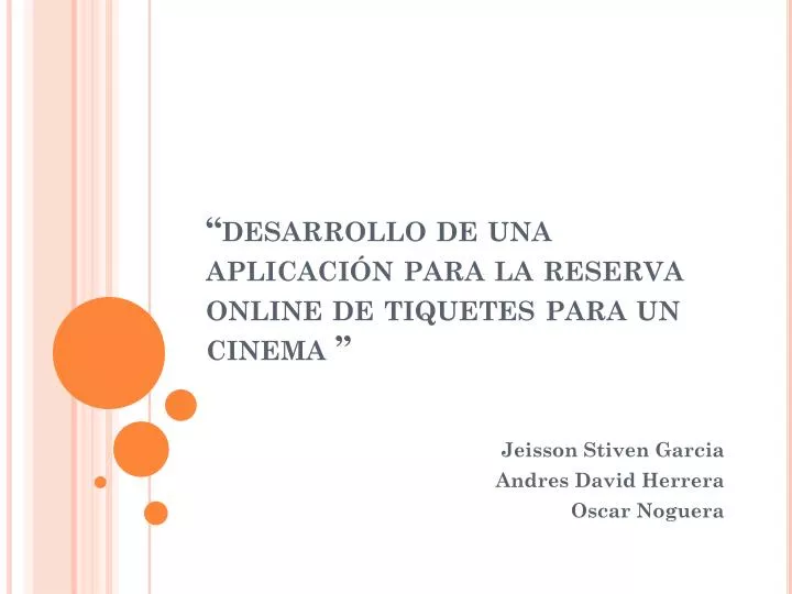 desarrollo de una aplicaci n para la reserva online de tiquetes para un cinema