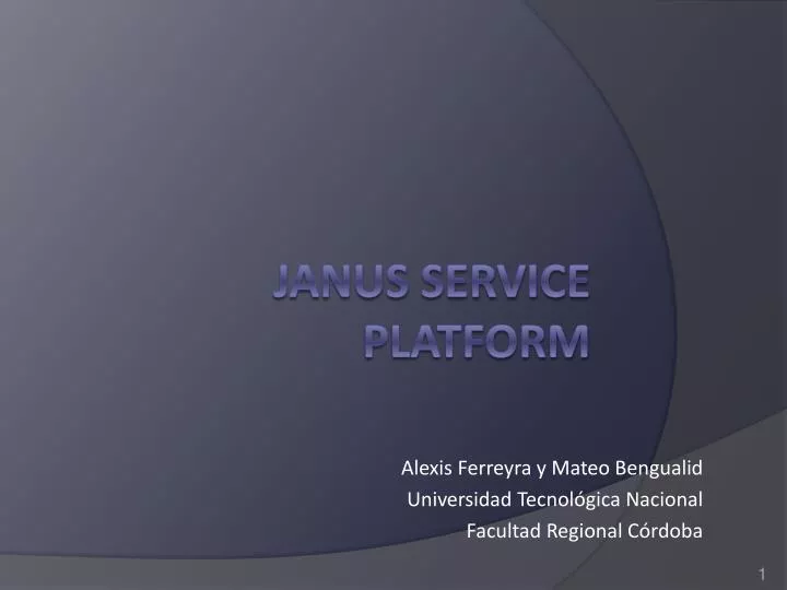 janus service platform