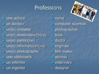 professions