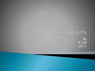 cinquains