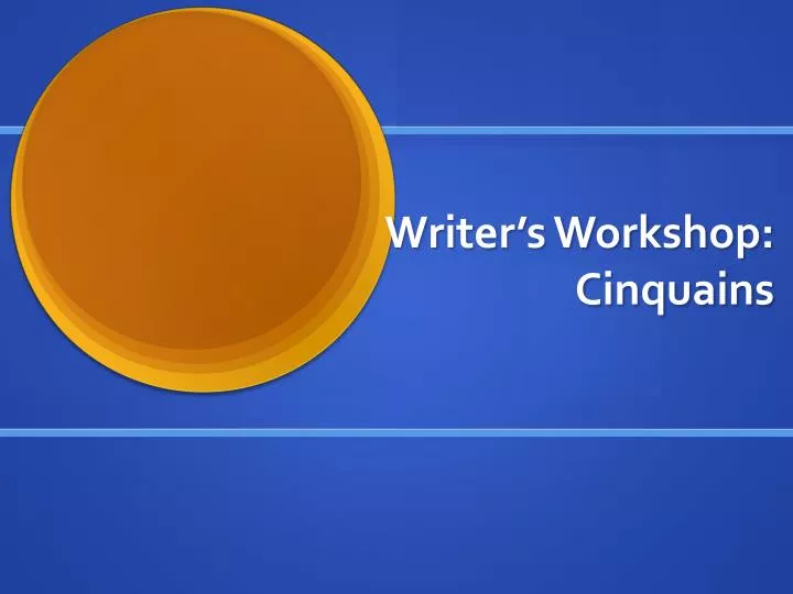 writer s workshop cinquains