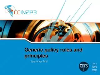 Generic policy rules and principles