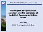 Roy Lowry British Oceanographic Data Centre