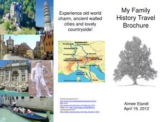 My Family History Travel Brochure