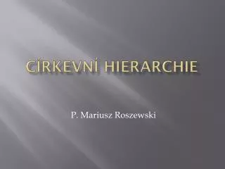 c rkevn hierarchie
