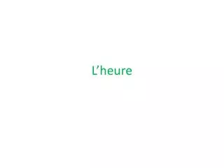 l heure