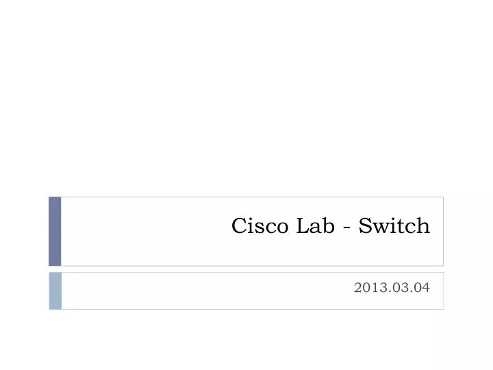 cisco lab switch