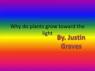 Why do plants grow toward the light