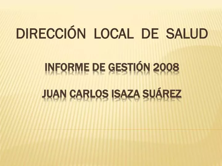 direcci n local de salud