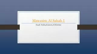 Mawasim Al Sahab 1 - Holdinn