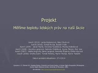 projekt m me teplotu lidsk ch pr v na na kole