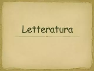 letteratura