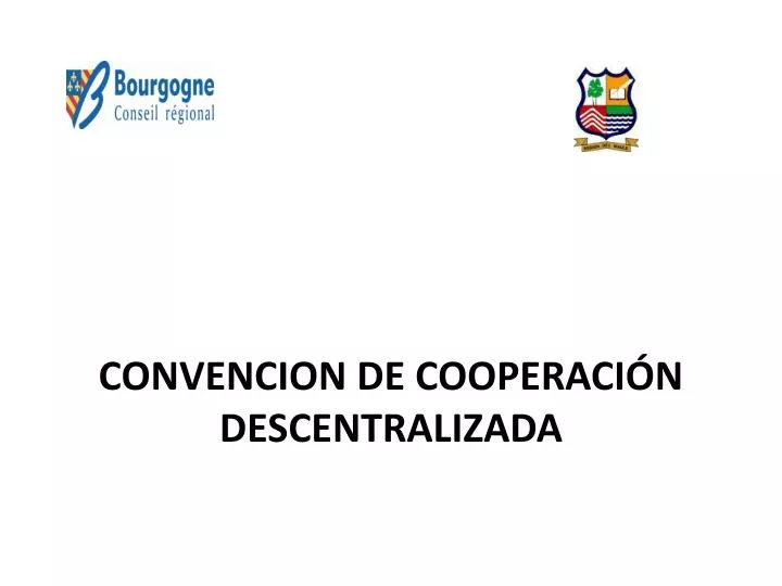 convencion de cooperaci n descentralizada