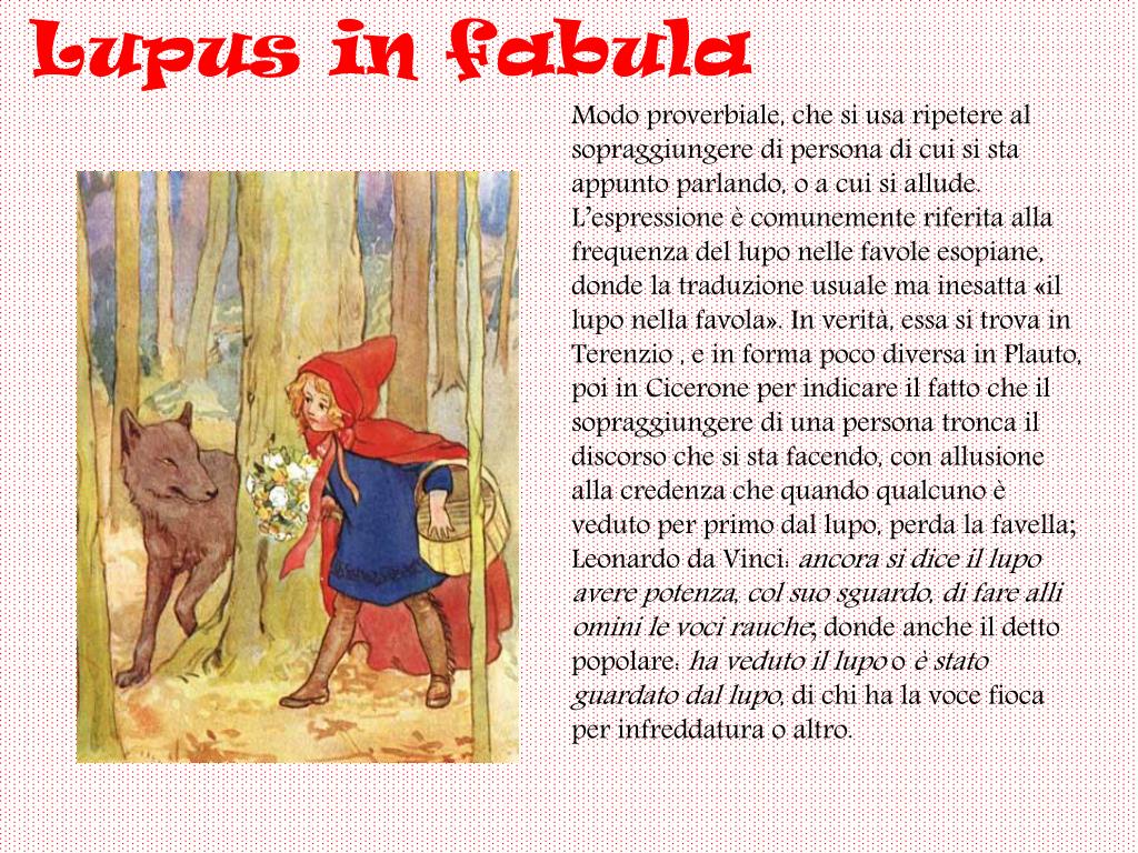 PPT - Lupus in fabula PowerPoint Presentation, free download - ID:2273572