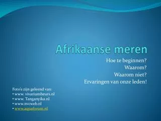 Afrikaanse meren