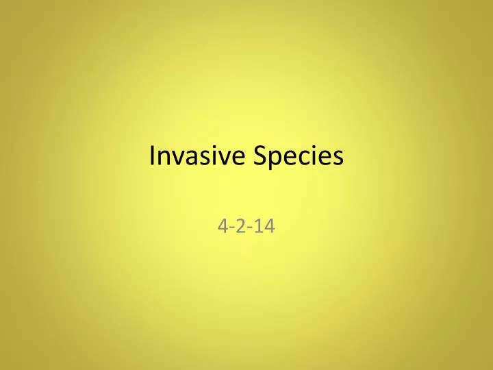 invasive species