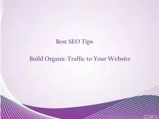 SEO Tips - Build Organic Traffic to Your Website