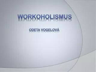 Workoholismus